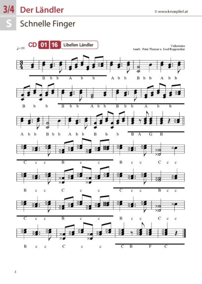 Ergänzungsheft 4 + schnelles Fingertraining + Etüdenheft für die Steirische Harmonika – Bild 2