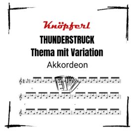 THUNDERSTRUCK -Thema mit Variation Akkordeon